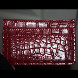 small red card wallet